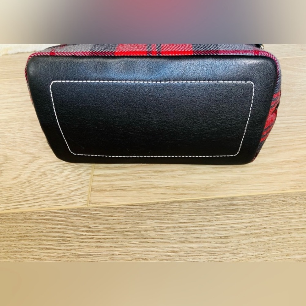 Coach Tartan Plaid Wool Leather Demi Bag Hampton Vintage Y2K Small 8326 - Picture 10 of 13